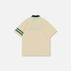 Spliced Sport-Collar Throwback T-Shirt