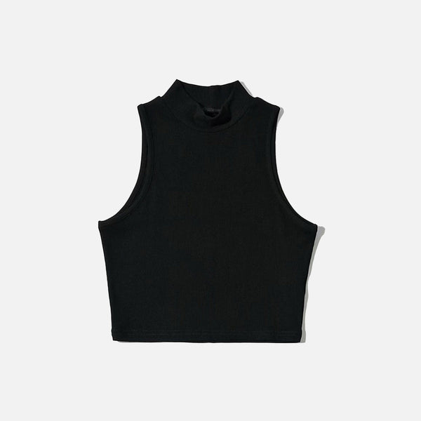Sleeveless Neck High Crop Top alternatif görünüm