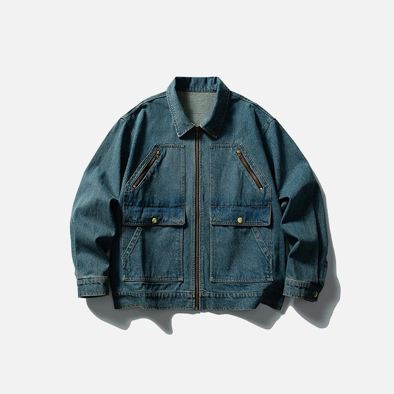 Versatile 2000s Relaxed Casual Denim Jacket