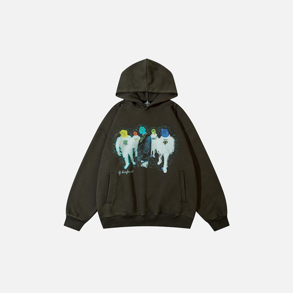 Heritage Shadow Painting Graphic Sweatshirt alternatif görünüm