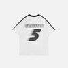 Circa-2000 Letter Designed Print Spliced T-Shirt