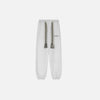 Front view of the white Urban Nomad Jogger Pants in a gray background