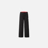 Front view of the black Classic Relaxed Fit Pants in a gray background