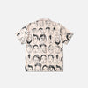 Illustrated Faces Vintage Print Top
