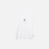 Front view of the white Dragon Graphic Printed T-shirt in a gray background 