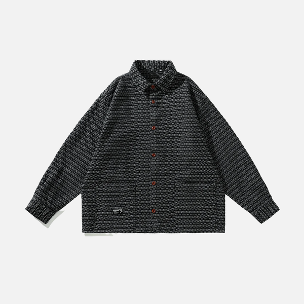 Cargo Pocket Hip Hop Loose Woven Shirt