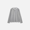 Front view of the gray Eclipse Wanderer Long-Sleeve T-shirt in a gray babackground