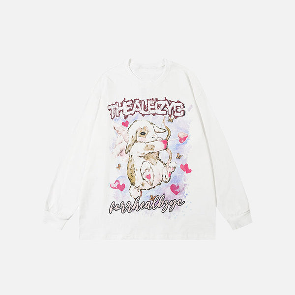 Toon Bunny Boxy Sweatshirt alternatif görünüm