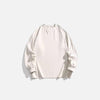 Front view of the beige Classic Comfort Long Sleeve T-shirt in a gray background
