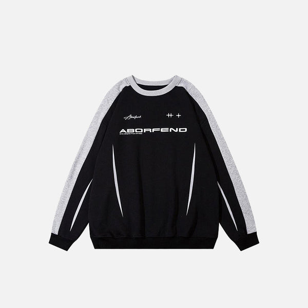 Athletic Print Relaxed Sweatshirt alternatif görünüm