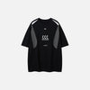 Front view of the black Performance Activewear T-shirt in a gray background