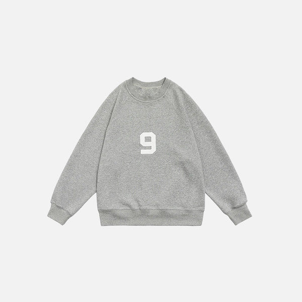 Jersey Nine Embroidered Sweatshirt alternatif görünüm