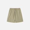 Front view of the khaki Loose Solid Color Sports Shorts in a gray background 