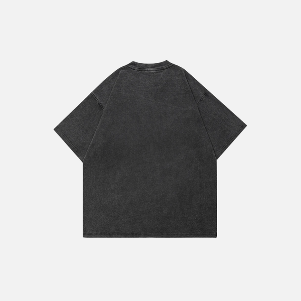 Face Green Funny Black Faded T-Shirt alternatif görünüm