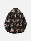 Pharaonic Motif Print Woven Top
