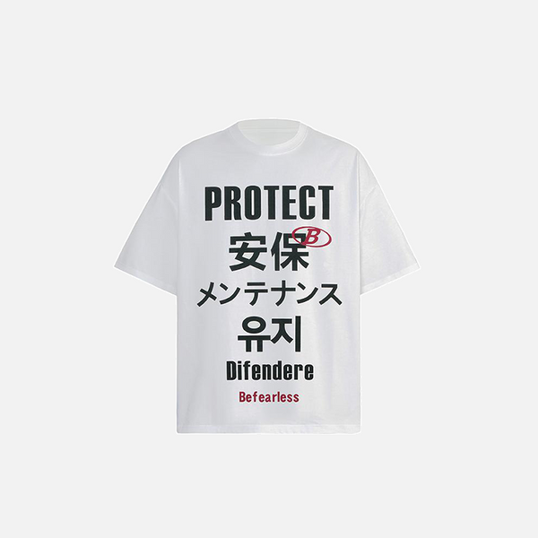 Unstructured Chinese Illustrated T-Shirt alternatif görünüm