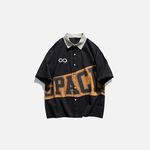 Galactic Panel Patchwork Woven Top alternatif görünüm