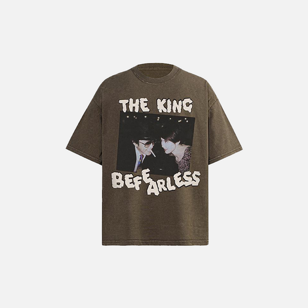 The King Be Fearless Illustrated T-Shirt alternatif görünüm