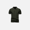 Airflow Multi-Stripe Mesh Collar-Knit T-Shirt