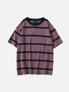 Line-Pattern Boxy-Fit T-Shirt