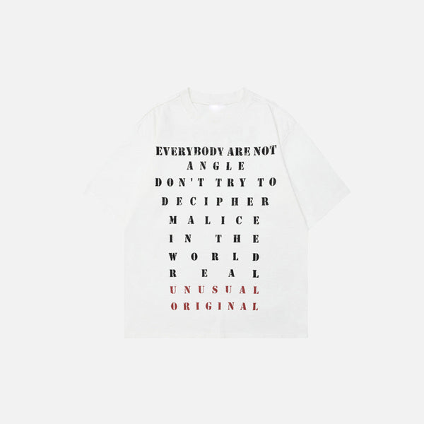 Stars-Spangled Style Contrast Letter Print T-Shirt alternatif görünüm