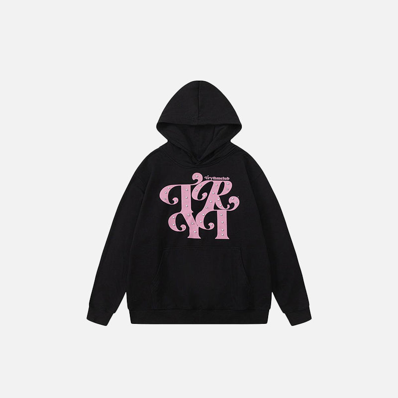 Relaxed Front-Pocket Letter Sweatshirt