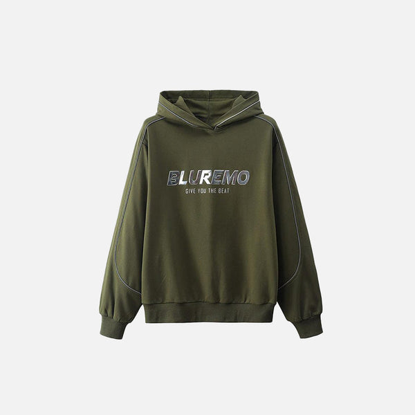 Letter Wide-Collar Sweatshirt alternatif görünüm