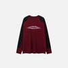 Front View of the red Aero Wave T-shirt in a gray background