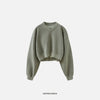 Kadın Crop Polar Sweatshirt, yakın çekim — Navra Wear