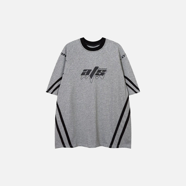 Dynamic Edge Print T-Shirt alternatif görünüm