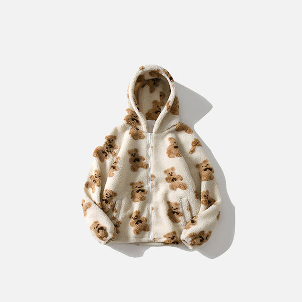 Teddy Bear Fuzzy Sweatshirt alternatif görünüm