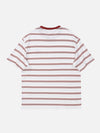 Washed-Out Line-Pattern T-Shirt