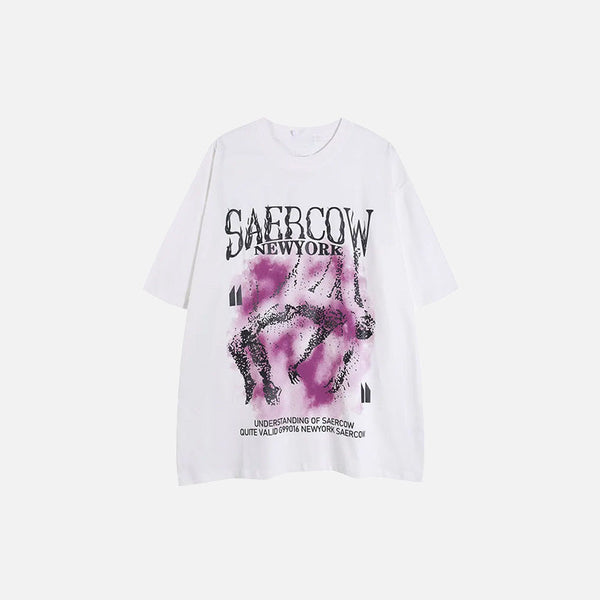 Shadow Dirty-Art Boxy-Fit T-Shirt alternatif görünüm