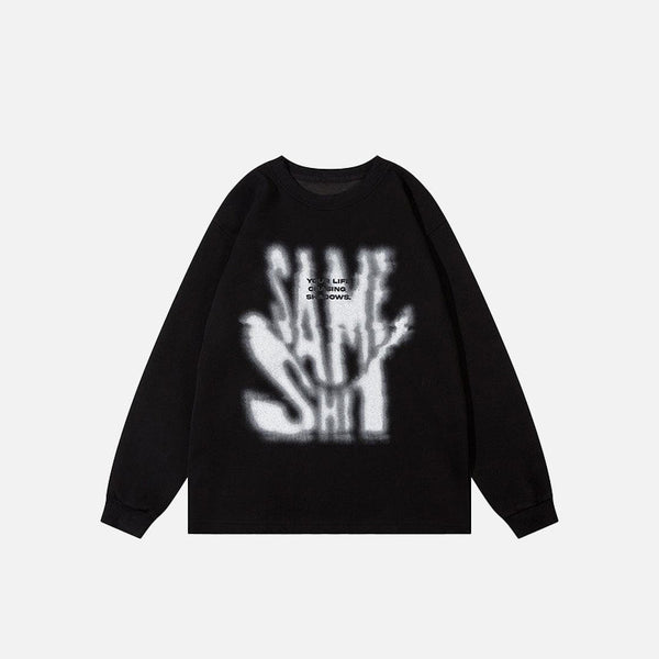 Chase the Dark Print Sweatshirt alternatif görünüm