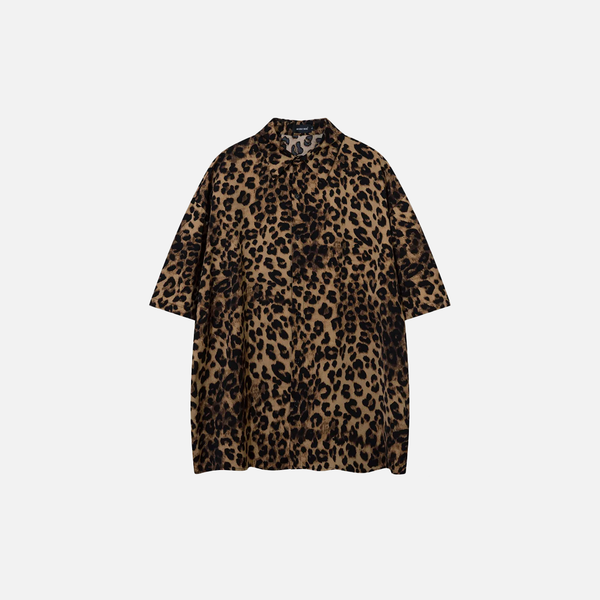 Animal Spot Breezy Lapel Summer Shirt