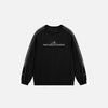 Front view of the black Defiant Stride Sweatshirt in a gray background