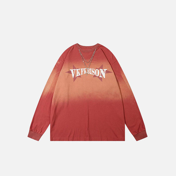 Chrome Fade Chain Print Sweatshirt alternatif görünüm