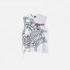 Front view of the white Vintage Graphic Printed T-Shirt in a gray background 