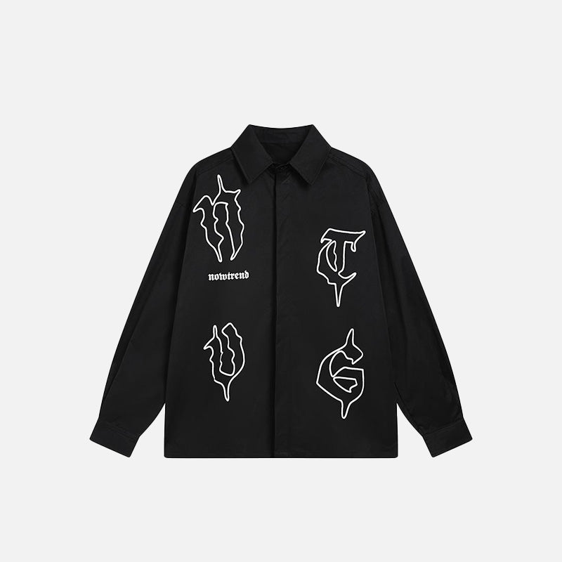 West Coast Letter Print Woven Top