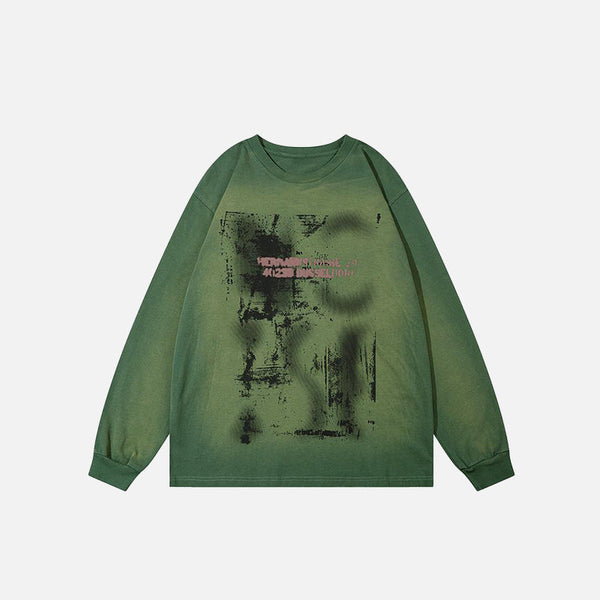 Worn-In Print Washed Sweatshirt alternatif görünüm