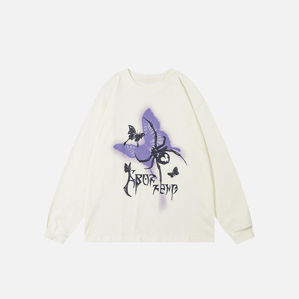 Wings and Webs Graphic Sweatshirt alternatif görünüm