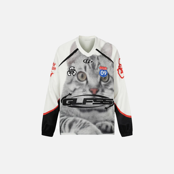 Cozy Millennium Dirty-Art Whisker Visual Mosaic T-Shirt