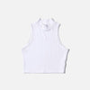 Sleeveless Neck High Crop Top