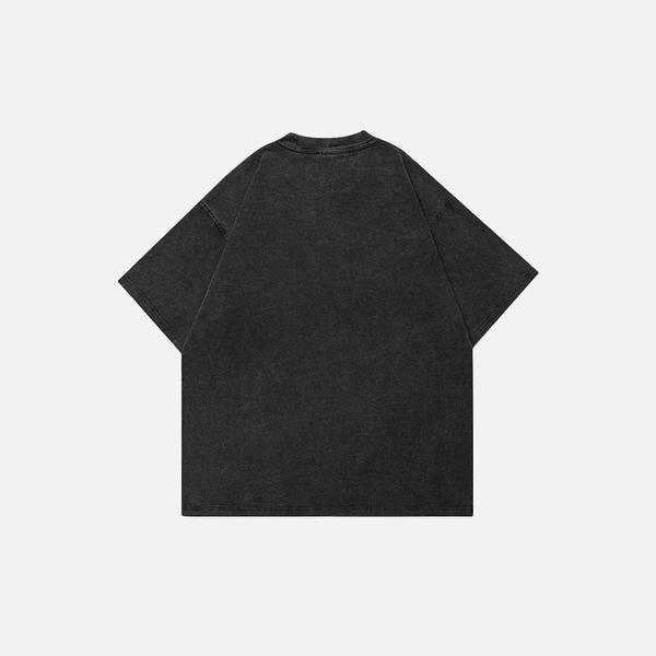 Throwback Throwback Stone-Rinsed Black Robot T-Shirt alternatif görünüm