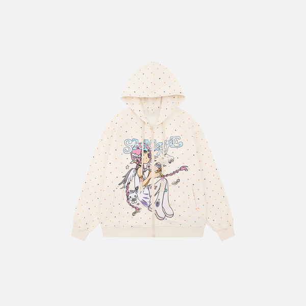 Manga Girl Soft Hood Sweatshirt alternatif görünüm