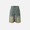 Quilt Fade Casual Denim Shorts