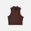 Sleeveless Neck High Crop Top