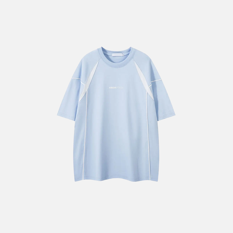 Print Checkered-Flag Print Fragment Oversized Cotton T-Shirt