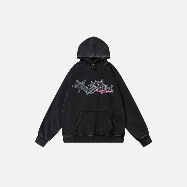 Effortless Metro Star Graphic Faded Sweatshirt alternatif görünüm