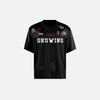 Effortless Mesh Fragment Stitch-Craft Jersey T-Shirt